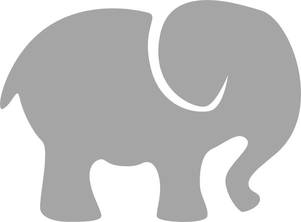 600x442 Elephant Silhouette Clip Art Gray Elephant Clip Art Vector