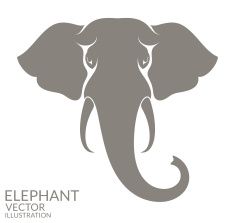 235x223 Elephant Vector Art Illustration Elephant Art In 2018