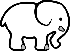 297x216 White Elephant Clip Art