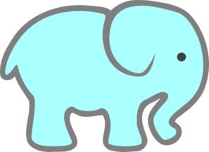 297x216 Free Elephant Stencils Blue Baby Elephant Clip Art