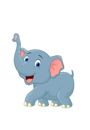290x416 Lovely Cartoon Elephant Vector Material 11 Free Download