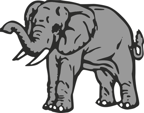 500x390 Elephant Vector Illustration Public Domain Vectors