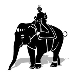 300x300 Maharaja Riding An Elephant Vector