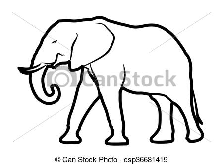 450x330 Sketch Of Elephant. . Sketch Of A Big Elephant.