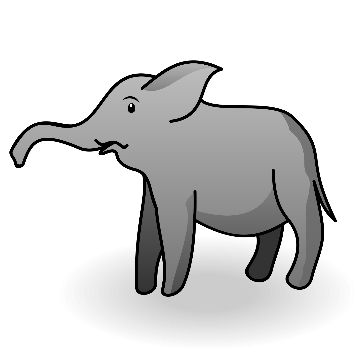 1500x1500 Vector For Free Use Elephant Vector
