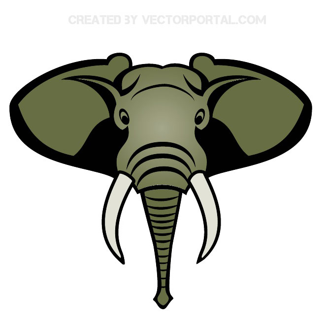 660x660 Elephant Head Vector Graphics