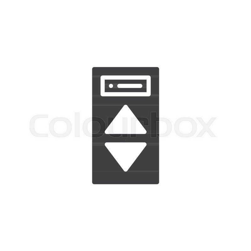 800x800 Elevator Buttons Icon Vector, Filled Flat Sign, Solid Pictogram