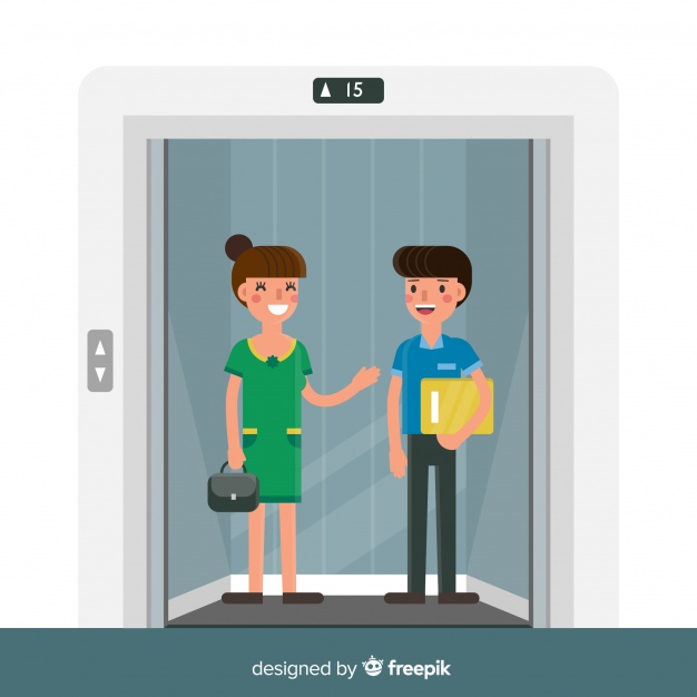 626x626 Friendly Couple In Elevator Vector Free Download