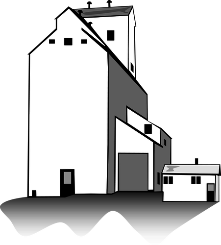 451x500 Grain Elevator Vector Public Domain Vectors