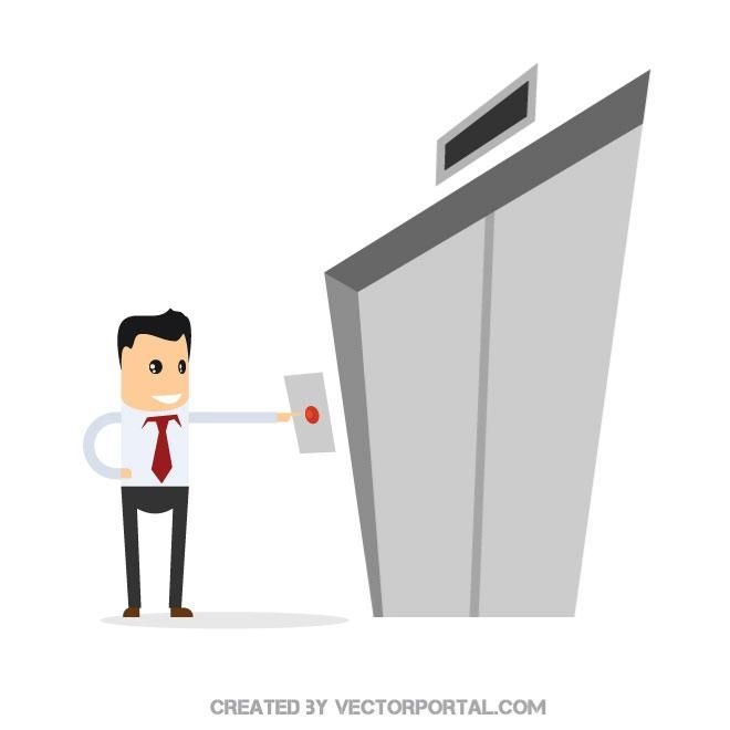 660x660 Businessman Waiting For An Elevator Vector Image Business And