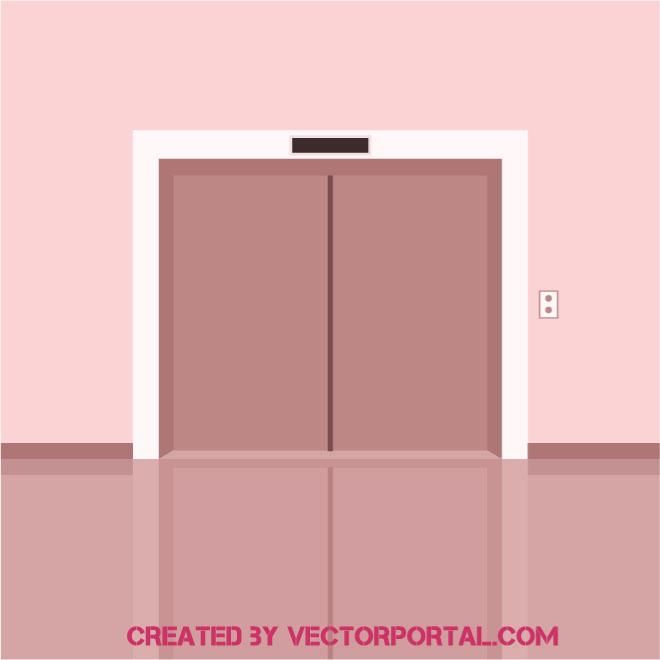 660x660 Closed Elevator Vector Image Various Vectors