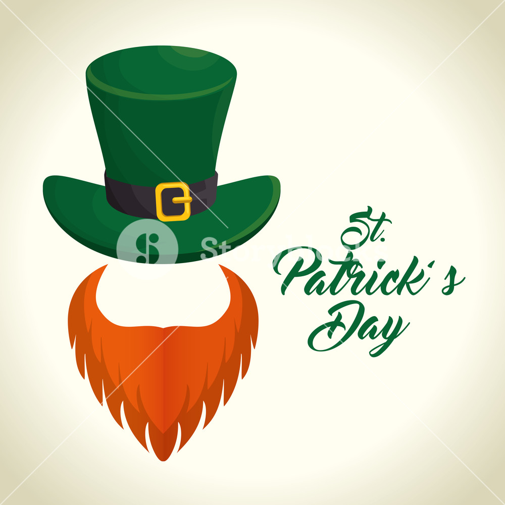 1000x1000 Saint Patrick Day Elf Hat Vector Illustration Design Royalty Free