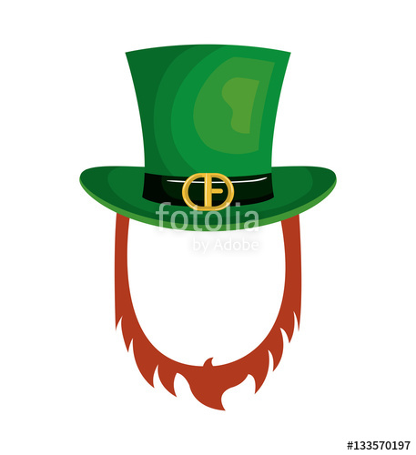 457x500 Saint Patrick Day Elf Hat Vector Illustration Design Stock Image