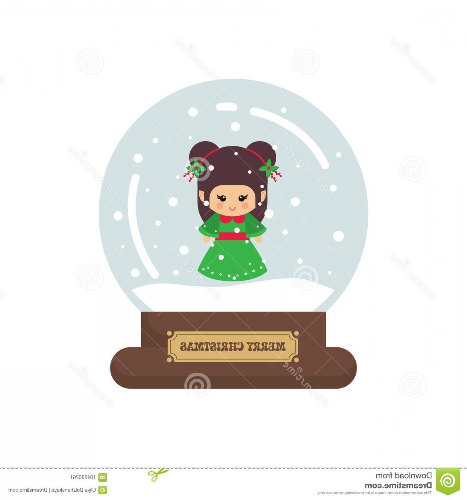 1560x1668 Cartoon Cute Christmas Snowglobe Elf Vector Image Image Geekchicpro