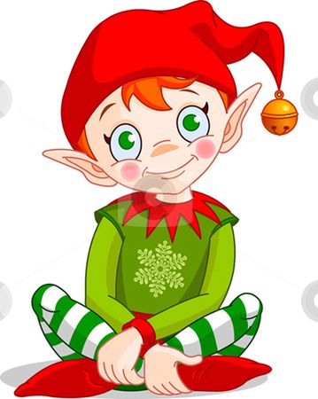 359x450 Cartoon Christmas Elves Christmas Elf Stock Vector Clipart