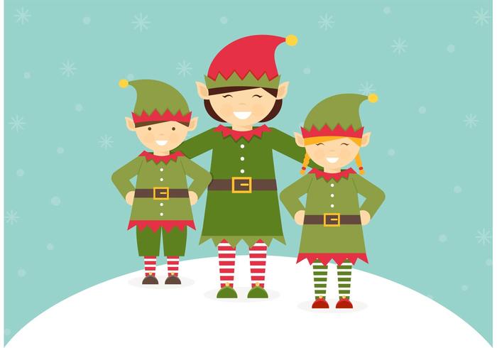 700x490 Santa Elves Vector