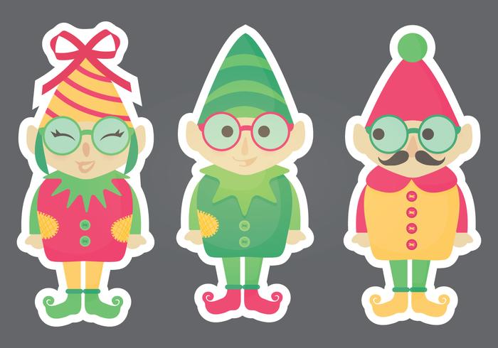 700x490 Vector Elf Stickers