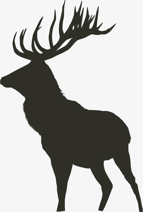 546x808 Elk Silhouette, Silhouette Vector, Vector, Hand Painted Png And