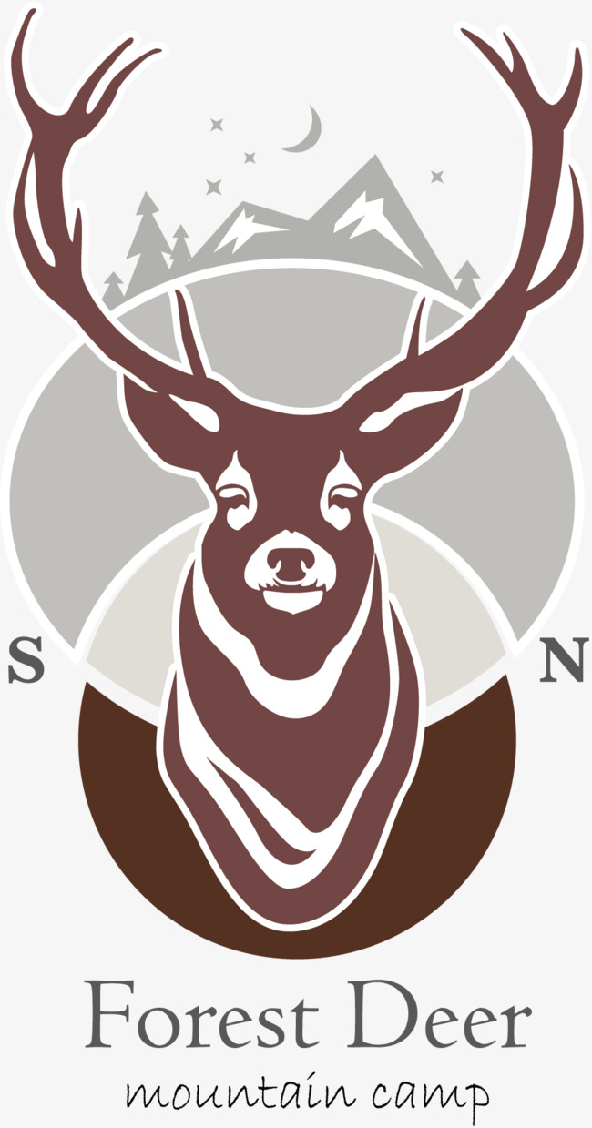 650x1239 Vector Hand Painted Lovely Elk, Elk, Vector Diagram, Hand Drawing