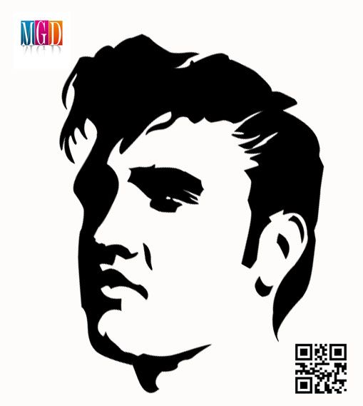 509x569 Elvis Presley White And Black Vector In Photoshop Silhouettes 2