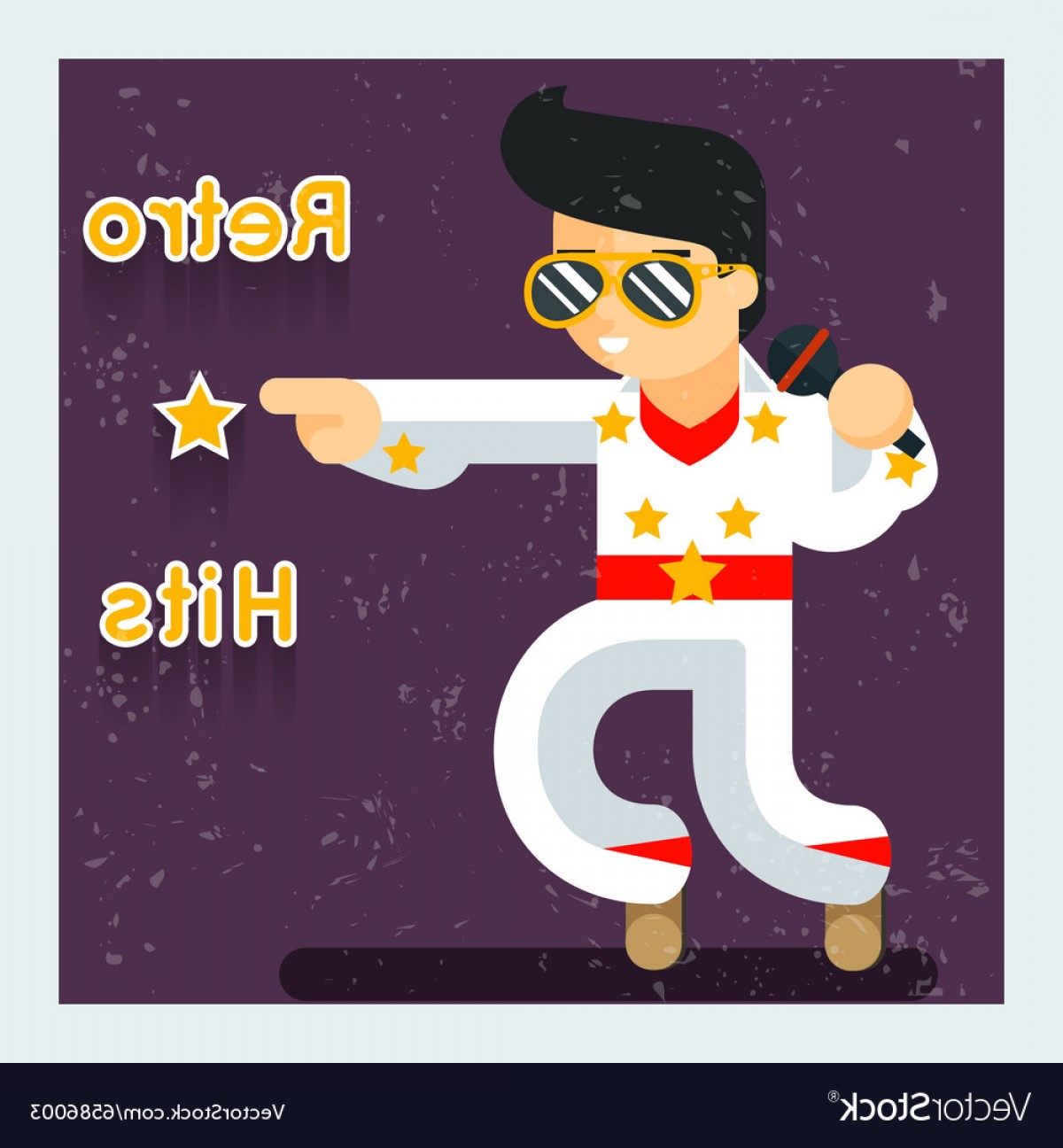 1200x1296 Retro Hits Singer Like Elvis Presley Vector Shopatcloth