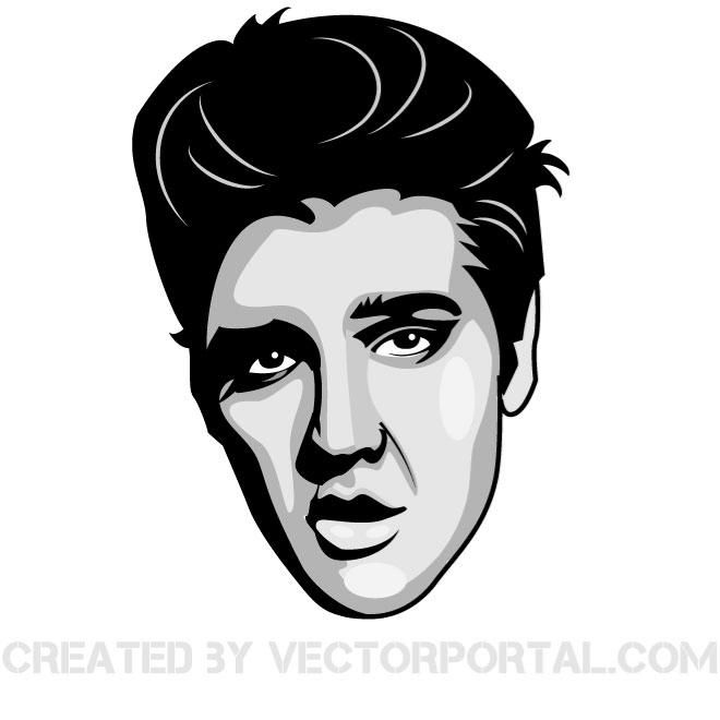 660x660 Elvis Presley Vector Portrait. Celebrity Vector Illustrations