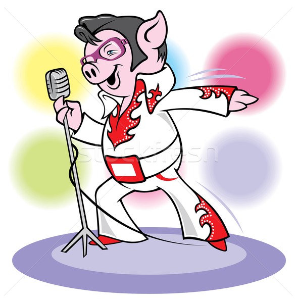 586x600 Pig Elvis Vector Illustration Aleksey Chizhikov (Artcreator