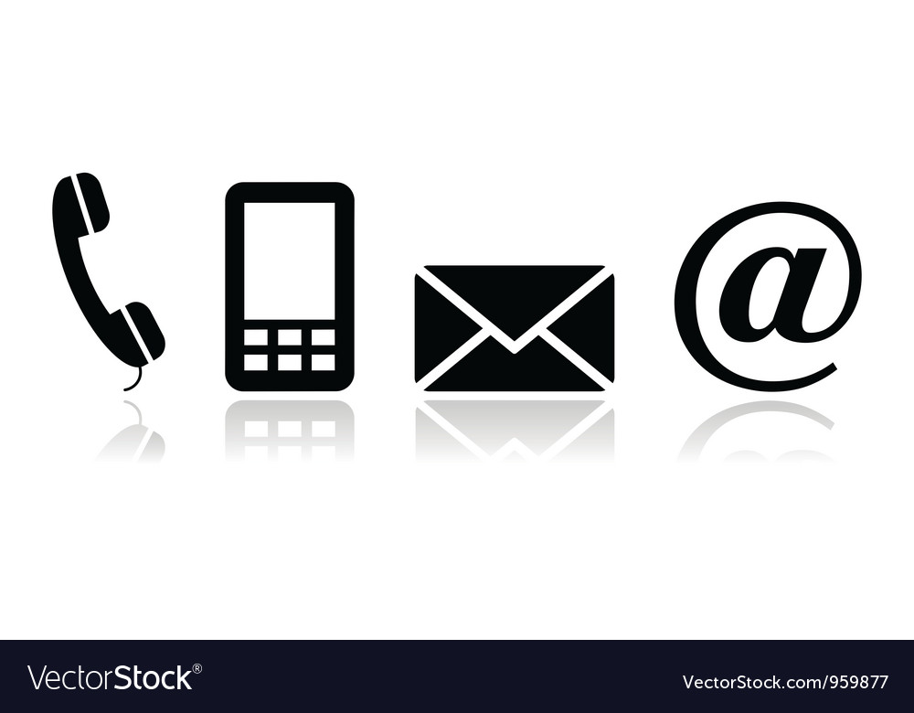 1000x780 Phone Email Icon Vector
