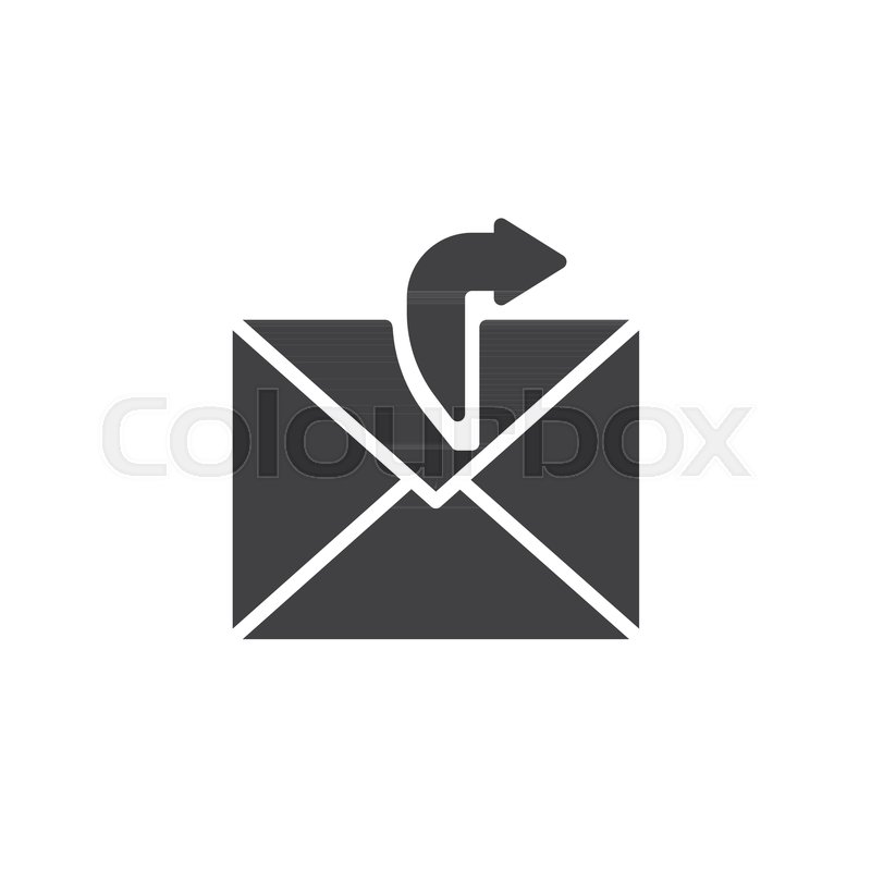 800x800 Sending Email Icon Vector, Filled Flat Sign, Solid Pictogram