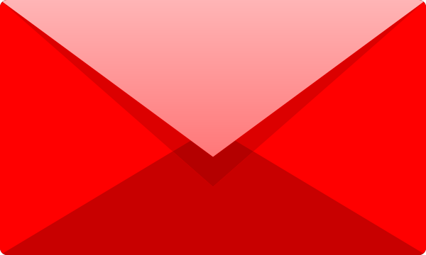 600x360 Red E Mail Icon Free Vector Data. Svg(Vector)public Domain
