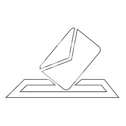 250x250 Email Icon Vector Illustration