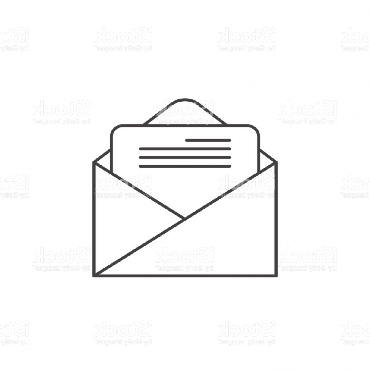 1228x1228 Email Symbol Vector Thin Border Lazttweet