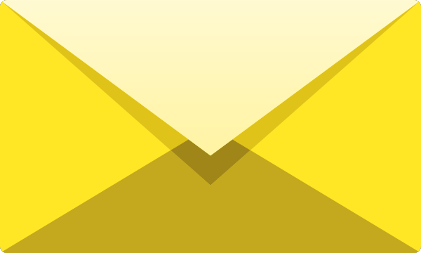 600x360 Yellow E Mail Icon Free Vector Data. Svg(Vector)public Domain
