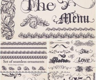 336x280 Vintage Decorative Embellishment Vector Blak And Wite