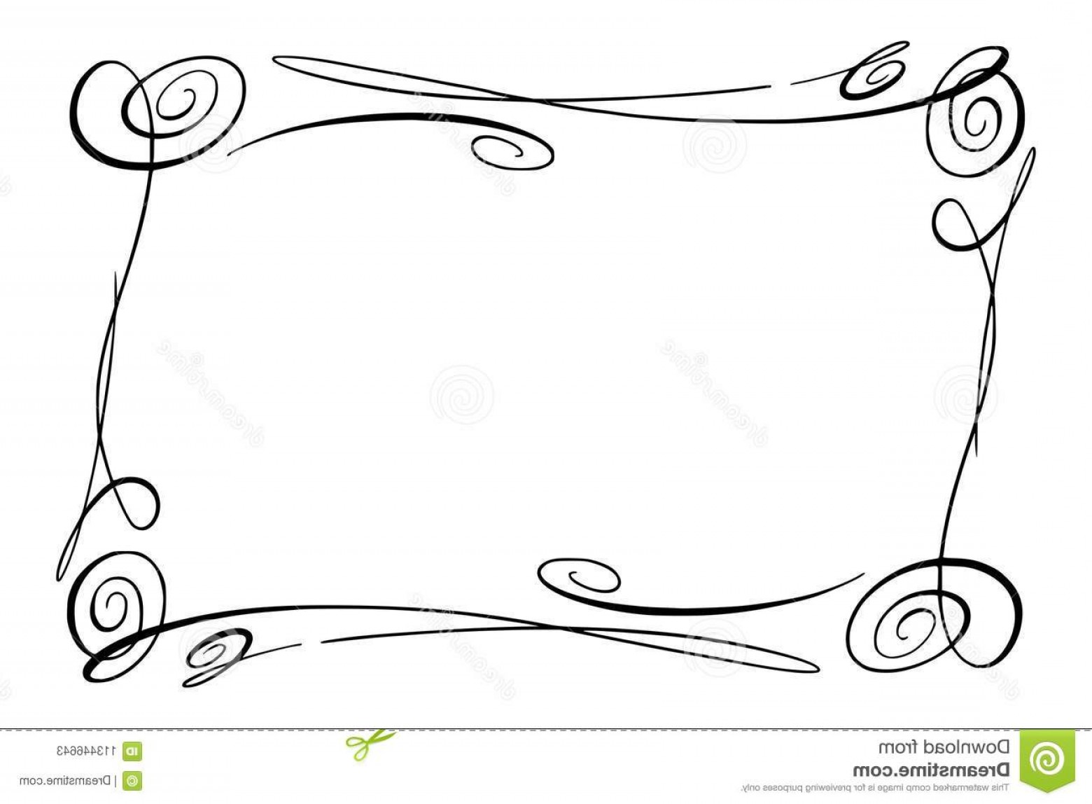 1560x1148 Flourish Vector Frame Rectangle Squiggles Twirls Embellishments