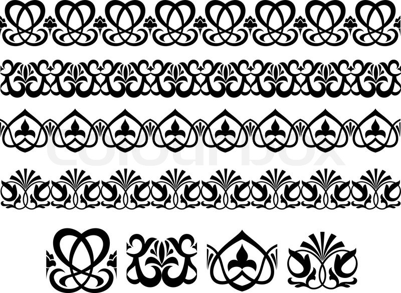 800x585 Retro Ornaments And Embellishments Stock Vector Colourbox