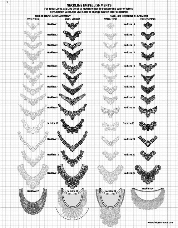 570x730 Vector Fabric Swatches Amp Fashion Embellishments