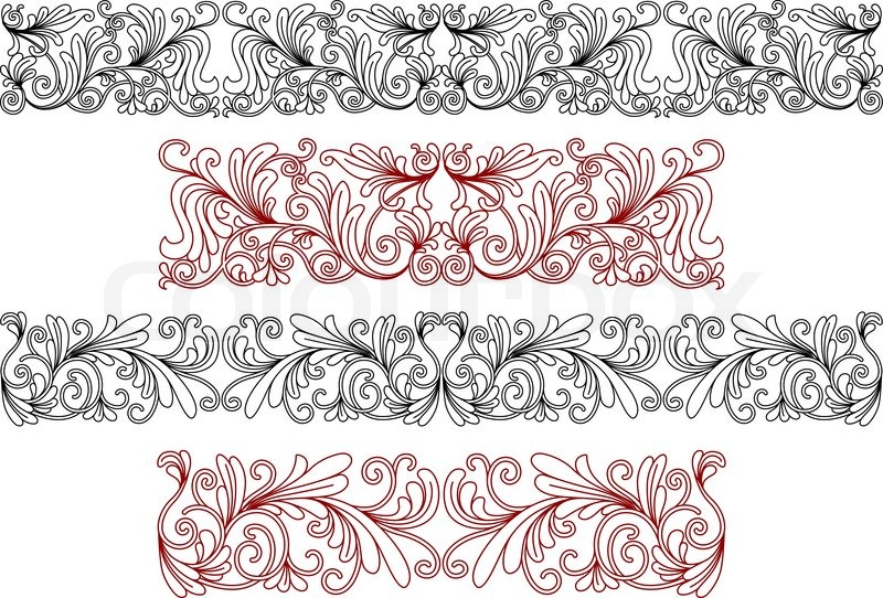 800x542 Decorative Ornaments And Borders With Flourishes And