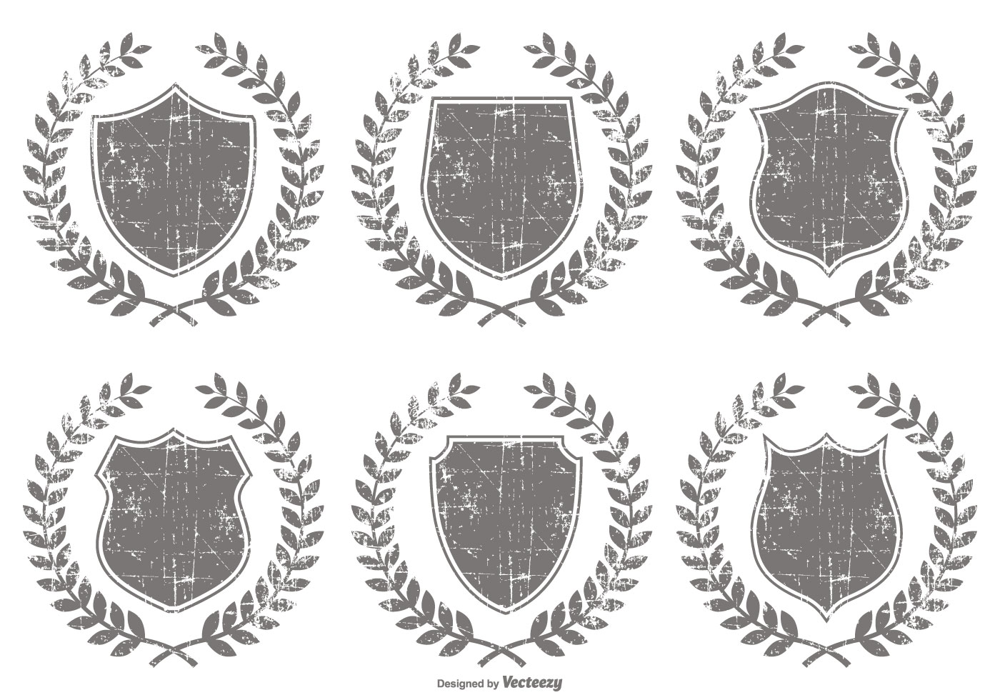 1400x980 Grunge Crest Shapes