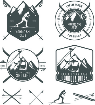 335x368 Retro Labels And Emblems Set Vector Free Vector In Encapsulated