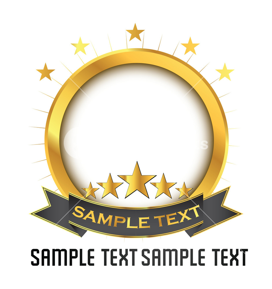 942x1000 Vintage Gold Emblem Vector Illustration Royalty Free Stock Image