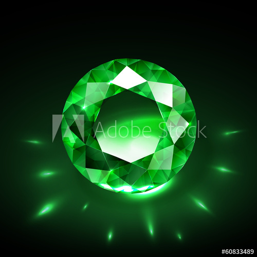 500x500 Realistic Emerald Vector