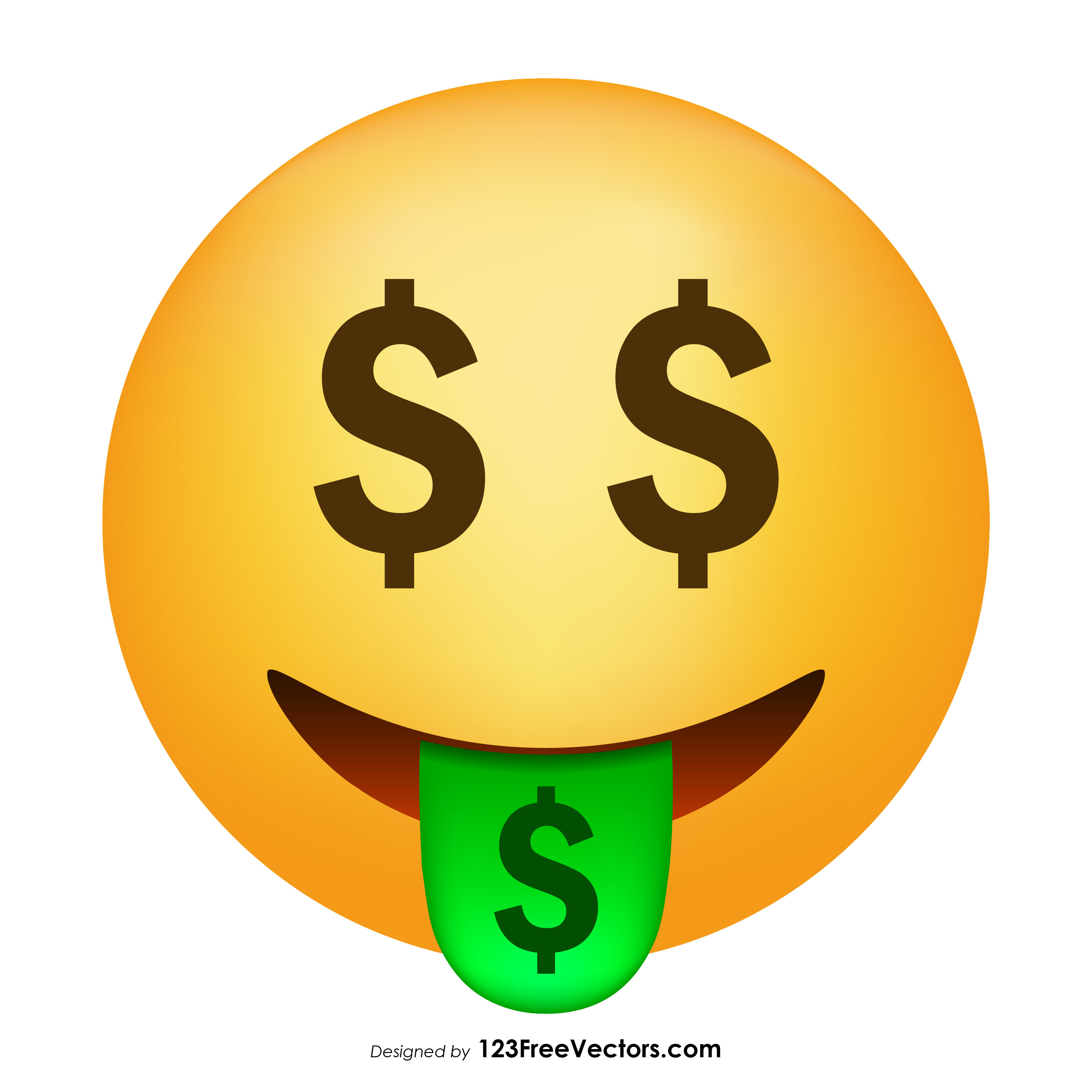 3333x3333 Money Mouth Face Emoji Vector 123freevectors