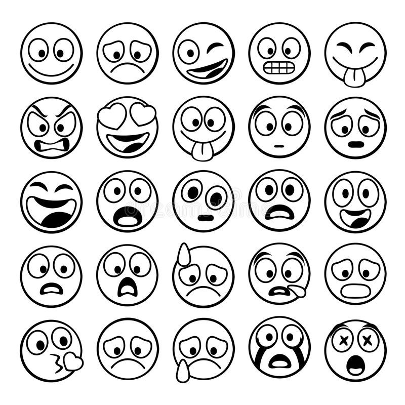 Black And White Emoji Clipart Emojis Clip Art Black And White | The ...
