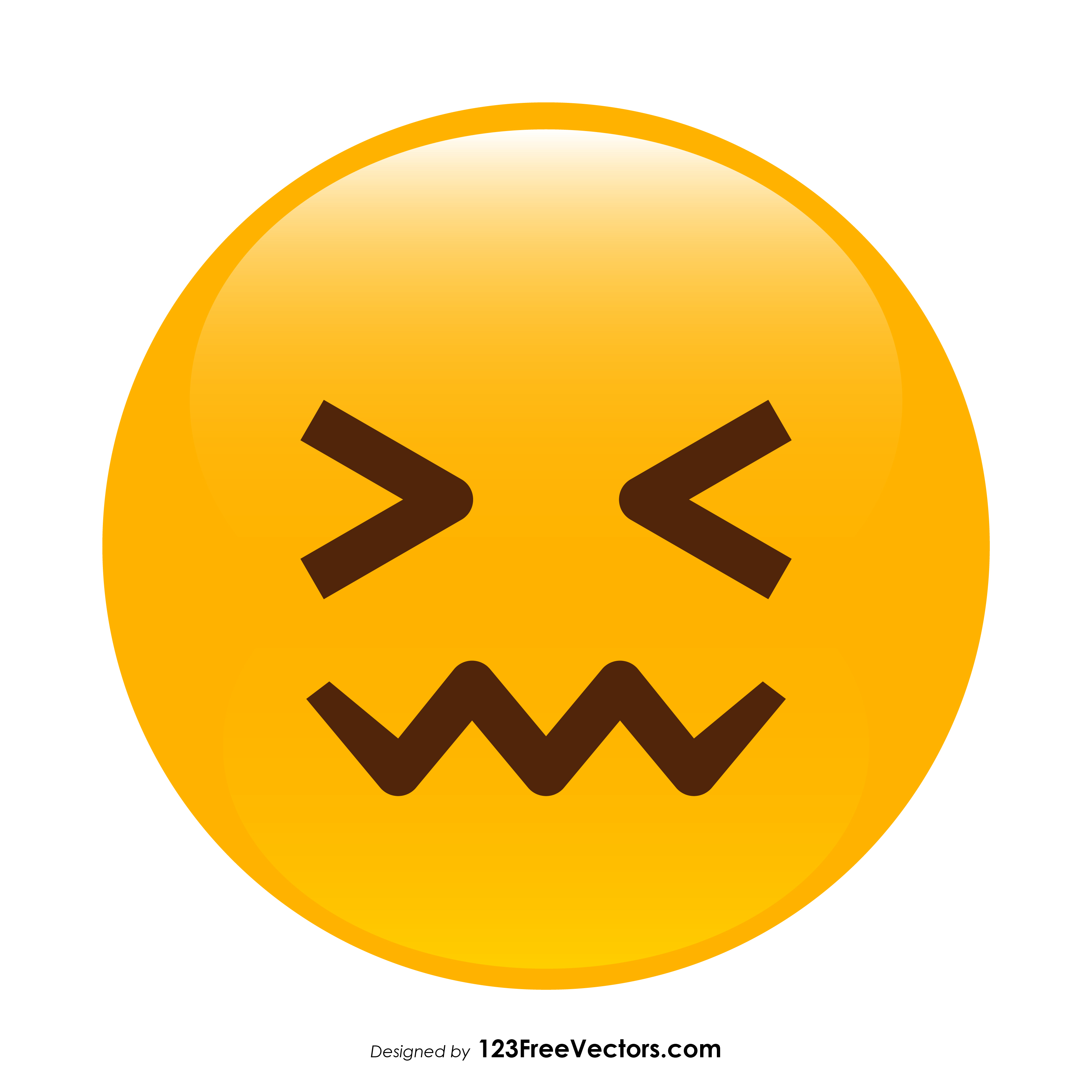 3333x3333 Confounded Face Emoji Vector Download 123freevectors