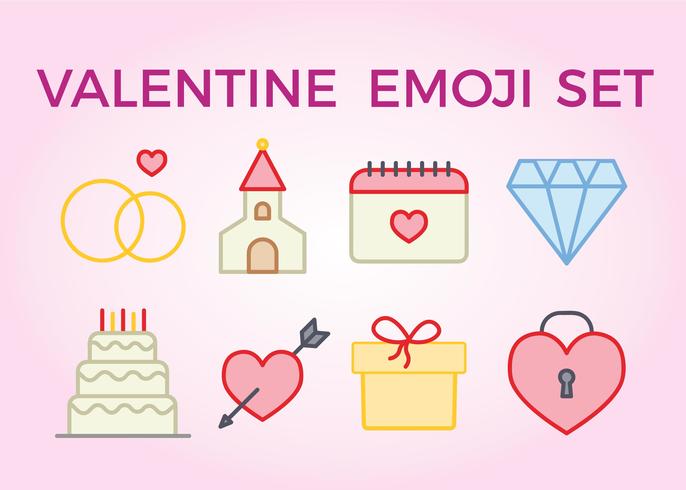 686x490 Valentine Emoji Set Vector