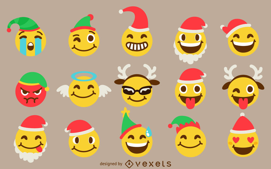 900x563 Christmas Emoji Set
