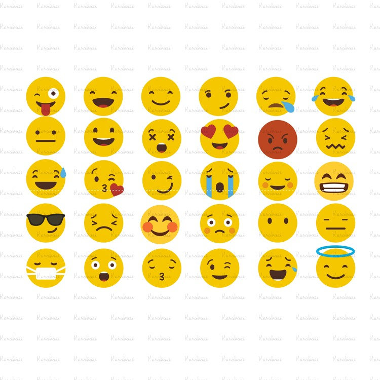 750x750 30 Emoji Svgemoji Svg Filesemoji Vector Files Ai Files Dxf Etsy