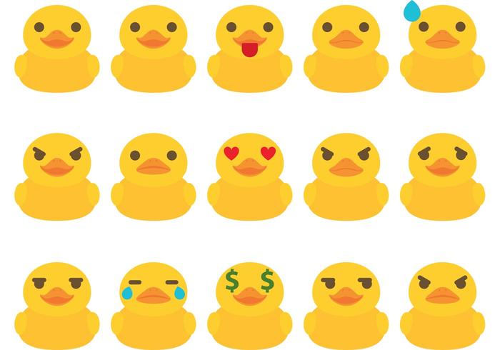 700x490 Rubber Duck Emoticon Vectors