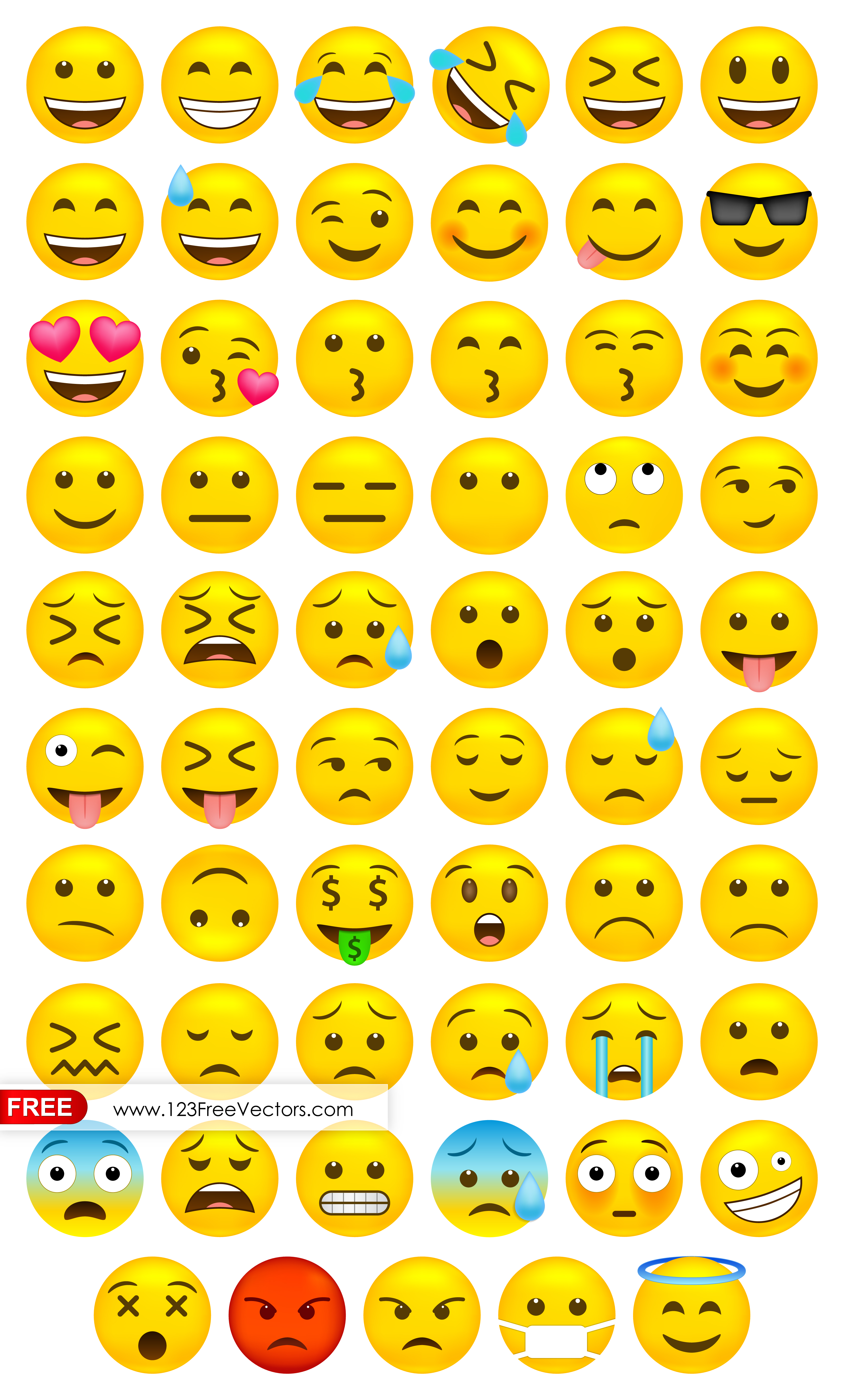 3333x5532 Whatsapp Emoji Vector Free Download 123freevectors